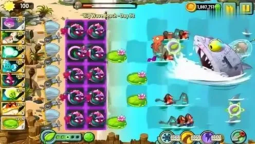 植物大战僵尸2鲨鱼BOSS攻略：植物组合与技巧解析